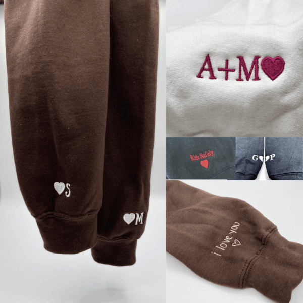 Funny Wasa-Bae Matching Custom Embroidered Matching Hoodies For Couples, Personalized Couple Sweatshirt, Couple Embroidered Sweatshirt, Valentine's Day Gifts Idea For Him Her - Image 6