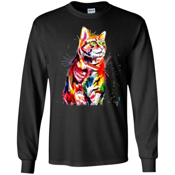 Cat T Shirt Cat Colorful Tie Dye Cat Colorful Tye Dye Kitten T-Shirt - Image 5