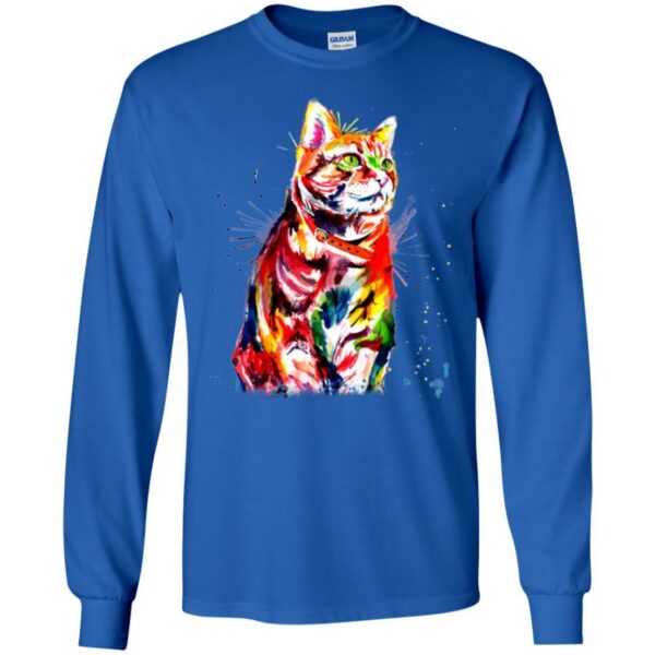 Cat T Shirt Cat Colorful Tie Dye Cat Colorful Tye Dye Kitten T-Shirt - Image 7
