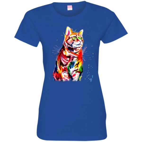 Cat T Shirt Cat Colorful Tie Dye Cat Colorful Tye Dye Kitten T-Shirt - Image 11