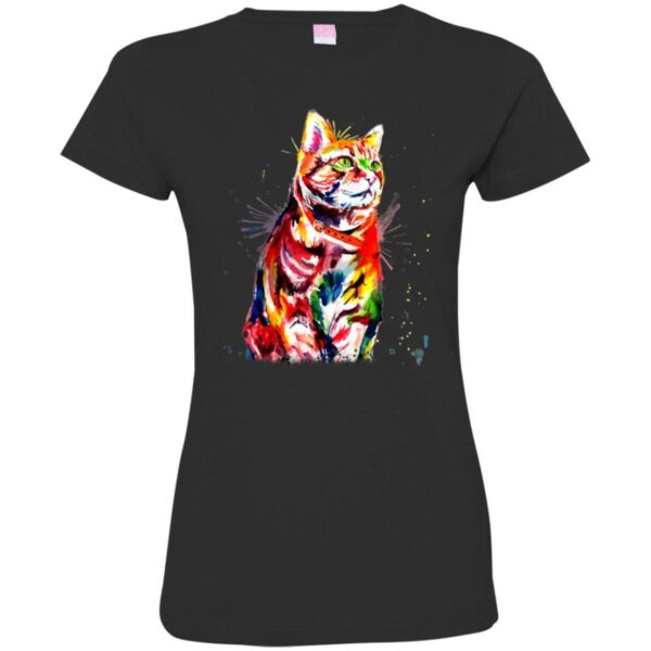 Cat T Shirt Cat Colorful Tie Dye Cat Colorful Tye Dye Kitten T-Shirt - Image 12