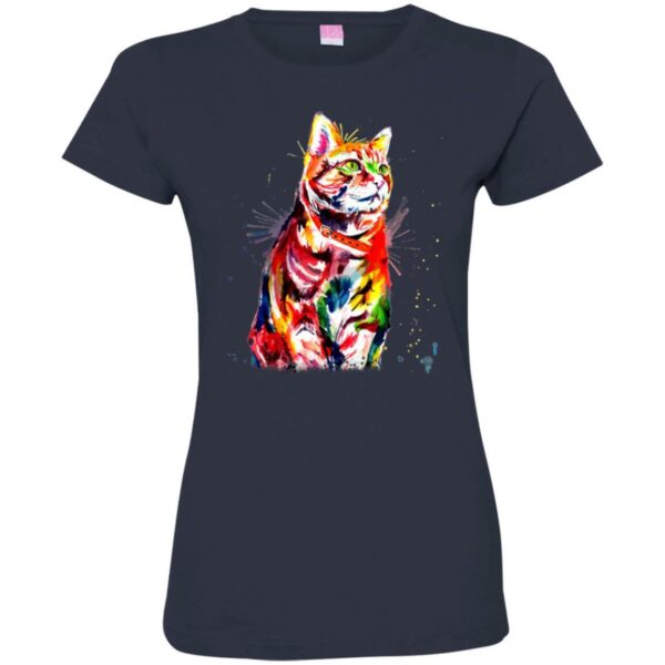 Cat T Shirt Cat Colorful Tie Dye Cat Colorful Tye Dye Kitten T-Shirt - Image 13