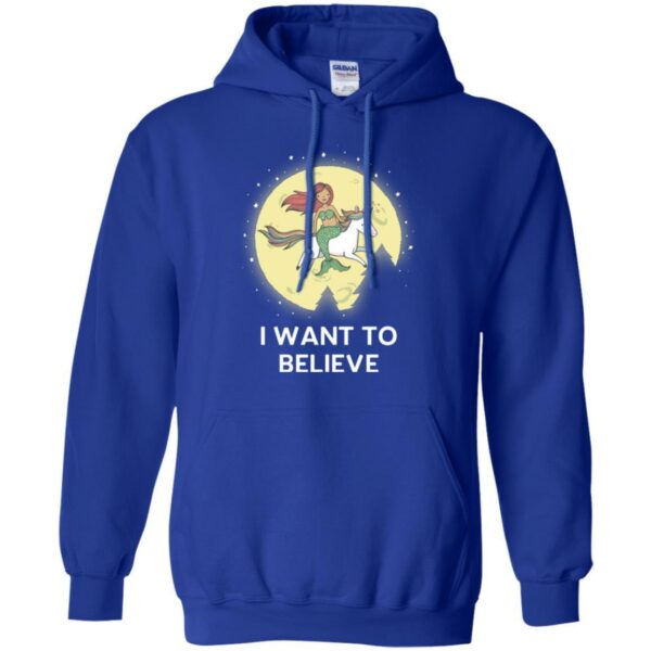 Mermaid T-Shirt I Mermaid Want To Believe With Her Unicorn For Funny Gift T-Shirt - Image 10
