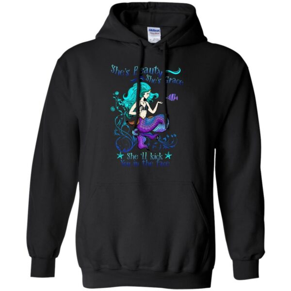 She Will Kick You In The Face T-shirt & Hoodie For Mermaid - Image 8