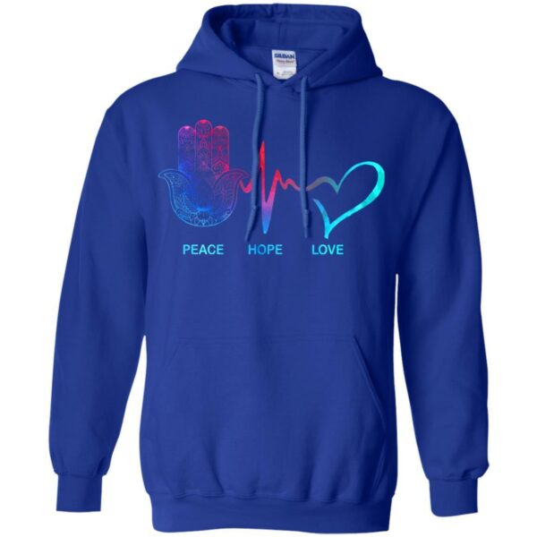 Yoga T-Shirt Peace Hope Love Harmsa Heartbeat Shirts - Image 10