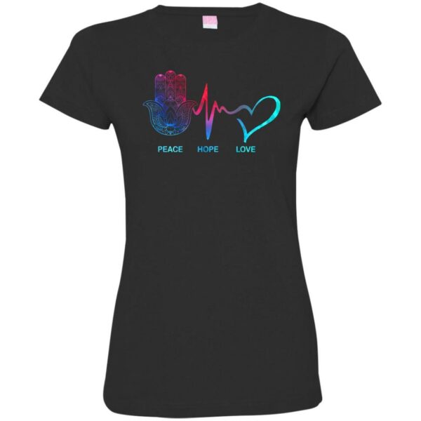 Yoga T-Shirt Peace Hope Love Harmsa Heartbeat Shirts - Image 12