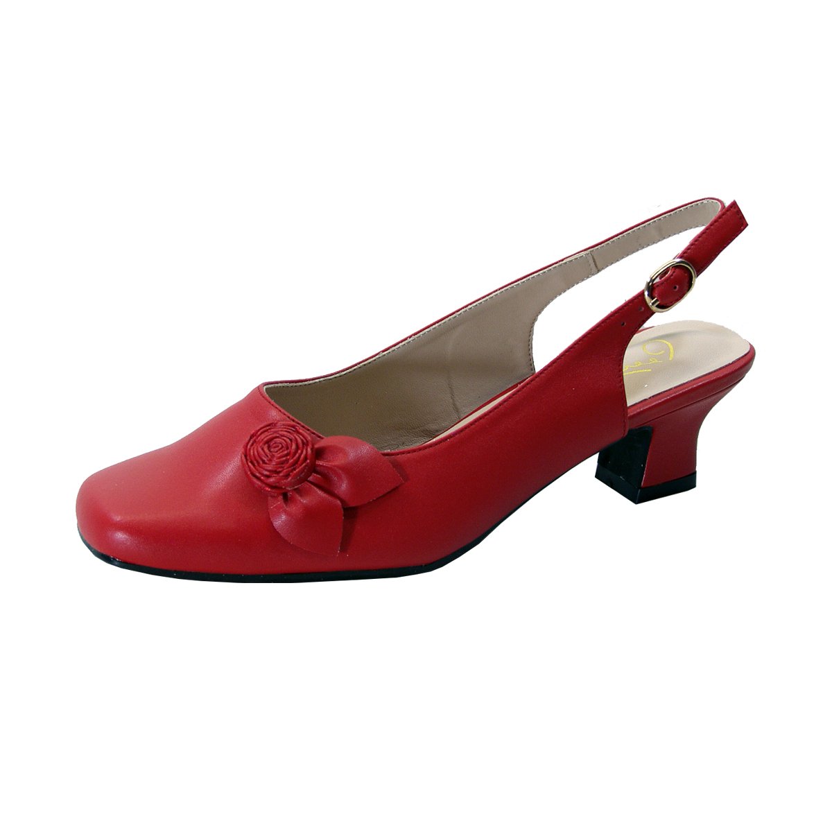 PEERAGE Cheryl Women's Wide Width Leather Slingback Pumps - Image 5