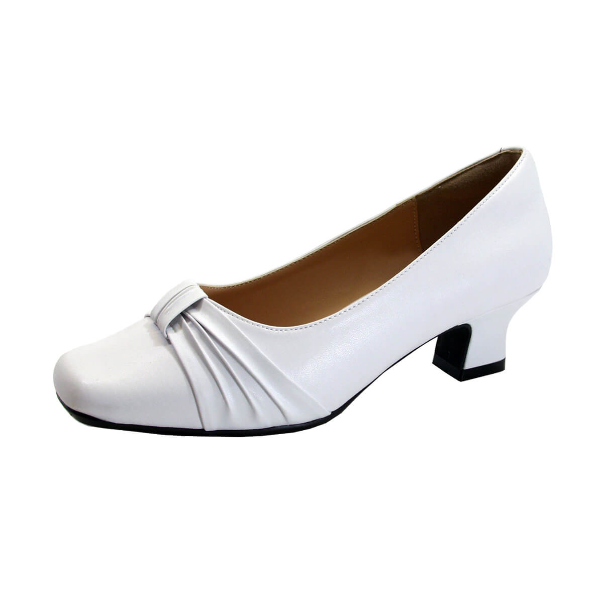 PEERAGE Cici Women's Wide Width Leather Low Heel Dress Pumps - Image 5