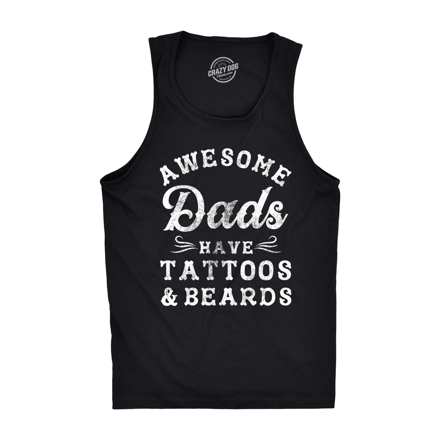 Letsox Awesome Dads Have Tattoos And Beards Men's Tank Top