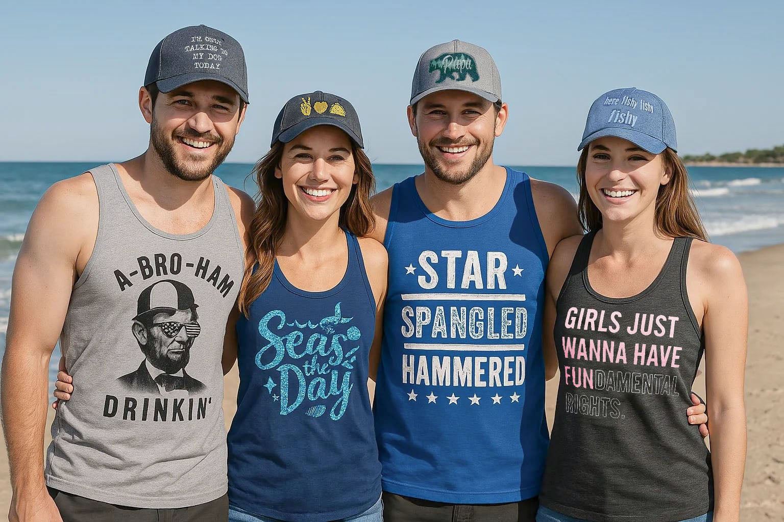 Letsox Star Spangled Hammered Men's Tank Top - Image 4